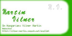 martin vilner business card